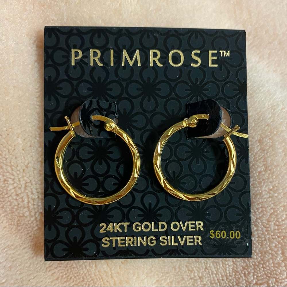 Gold Braided Hoop Earrings